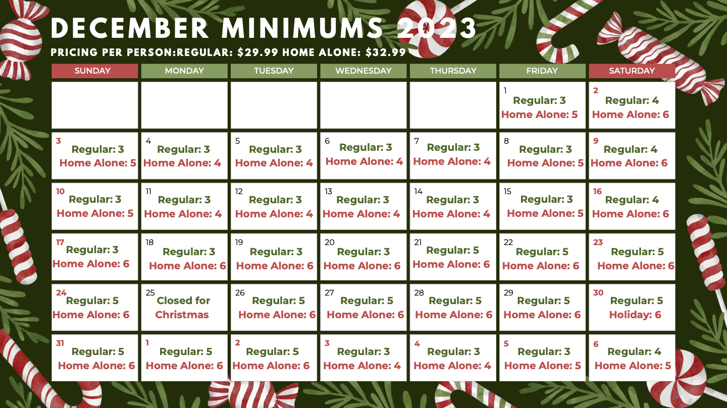 HOLIDAY PRICING La Crosse Escape Room