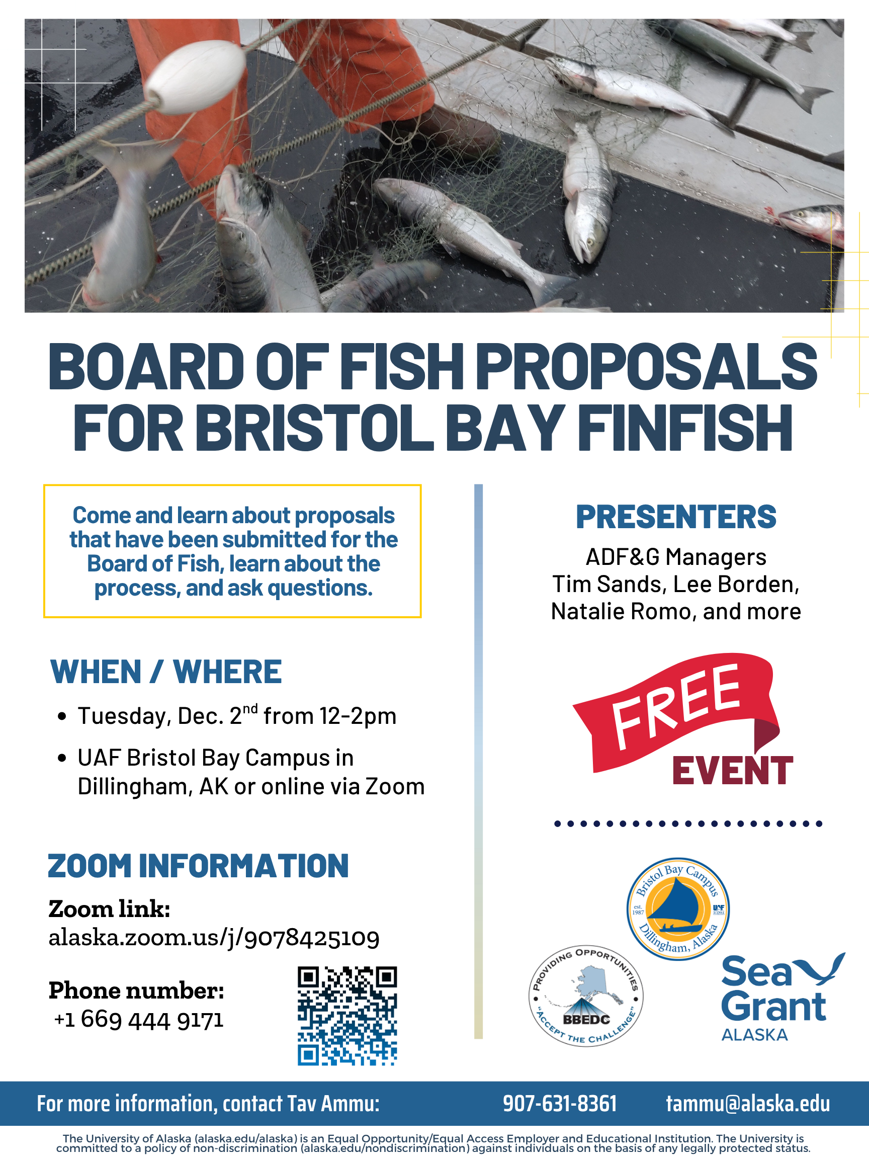 Board of Fish Proposals for BB Finfish - Lunch and Learn