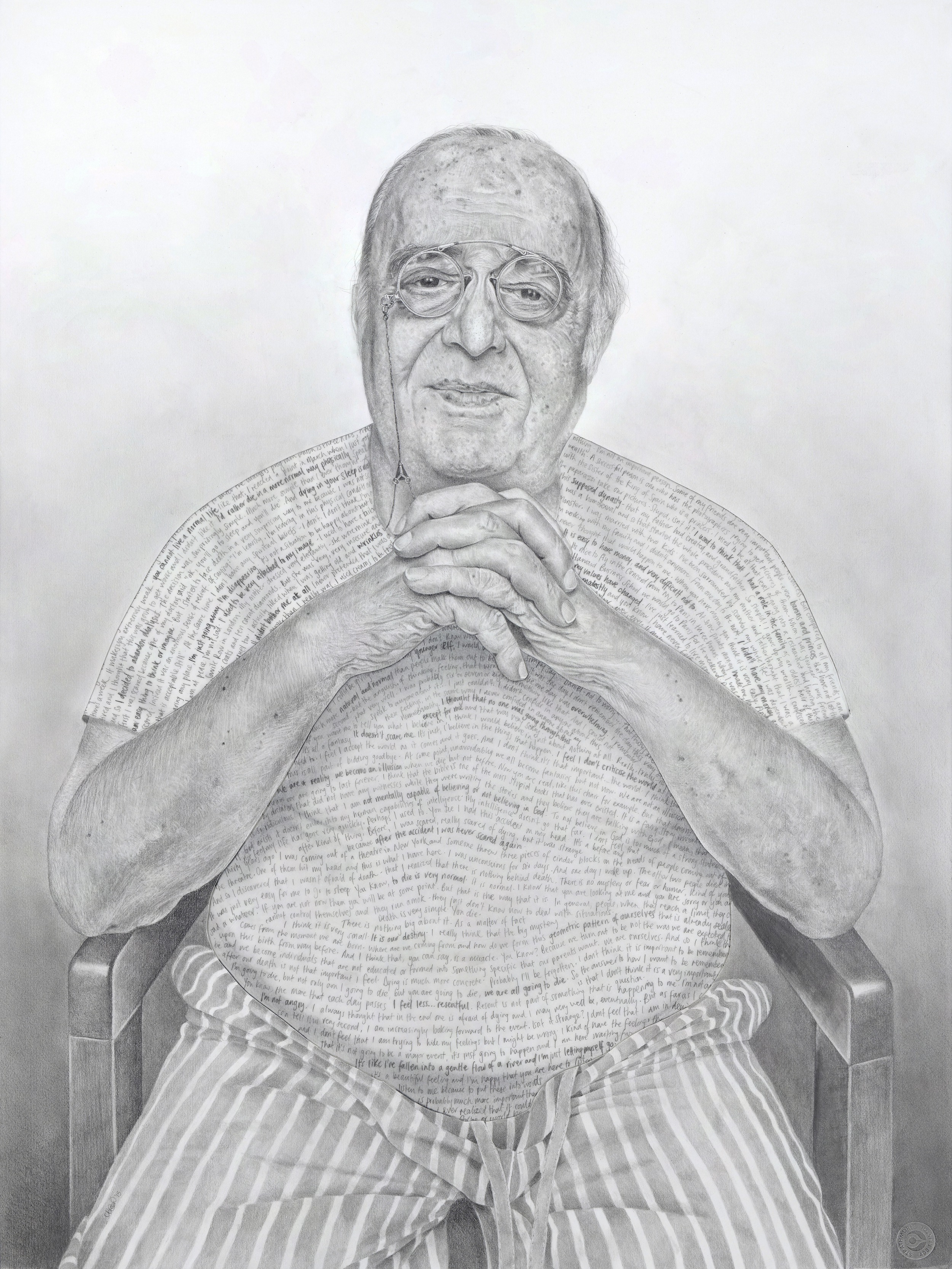 Daniel - Pencil on drawing and tissue papers - 30" x 22" - © Claudia Biçen 2015