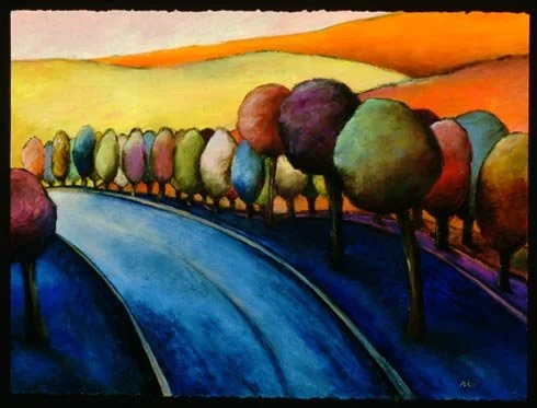 Flying Colors, Oil on paper