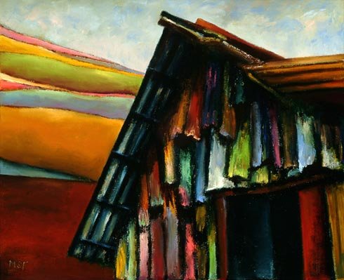 "Cat Cat Village." Oil on canvas