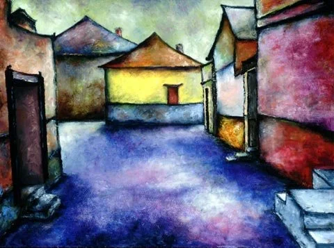 Entering Conversation, Oil on paper, 22"x30"