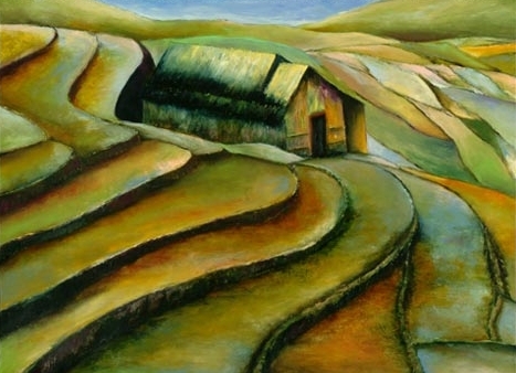 "Intro to Ta Phin" 22"x30", oil on paper