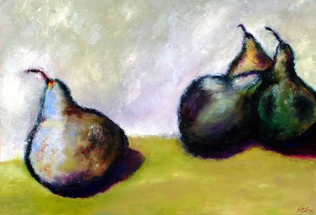 Four Soft Pairs, Oil on paper