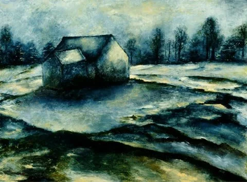 Surroundings, Oil on paper