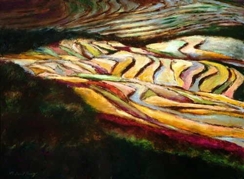 Land of Northern Vietnam, Oil on paper