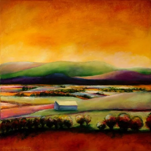 Taos Scape, Oil on paper