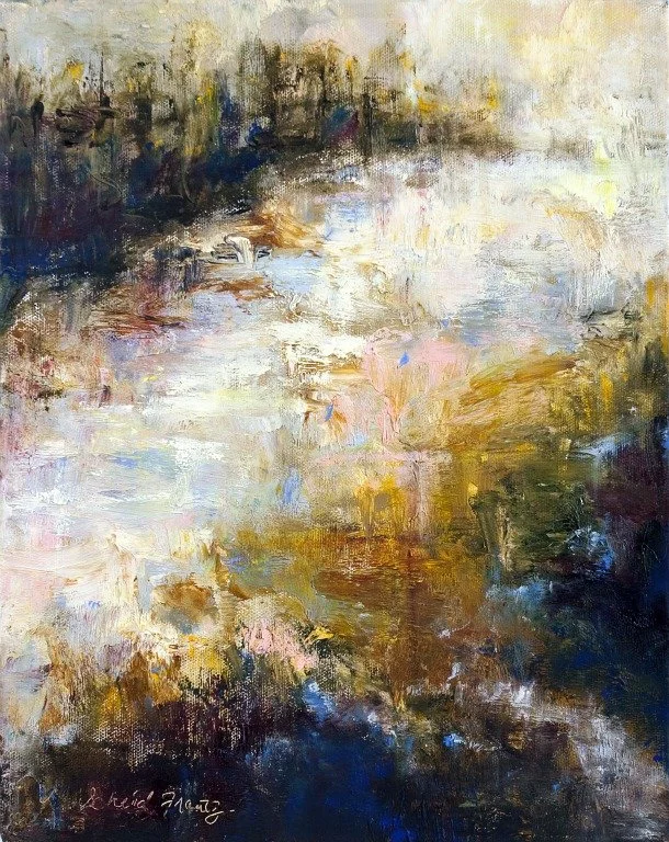 Circle of Trees, Oil on canvas, 14"x11"