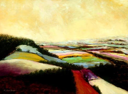 Vermont Scape, Oil on paper, 22"x30"