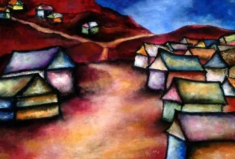 Connection, Oil on paper