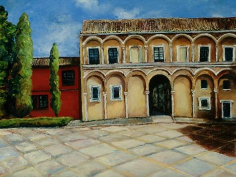 Alcazer, Sevilla, Oil on paper, 22"x30"