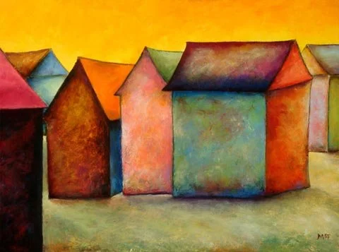 Hide and Seek, Oil on paper