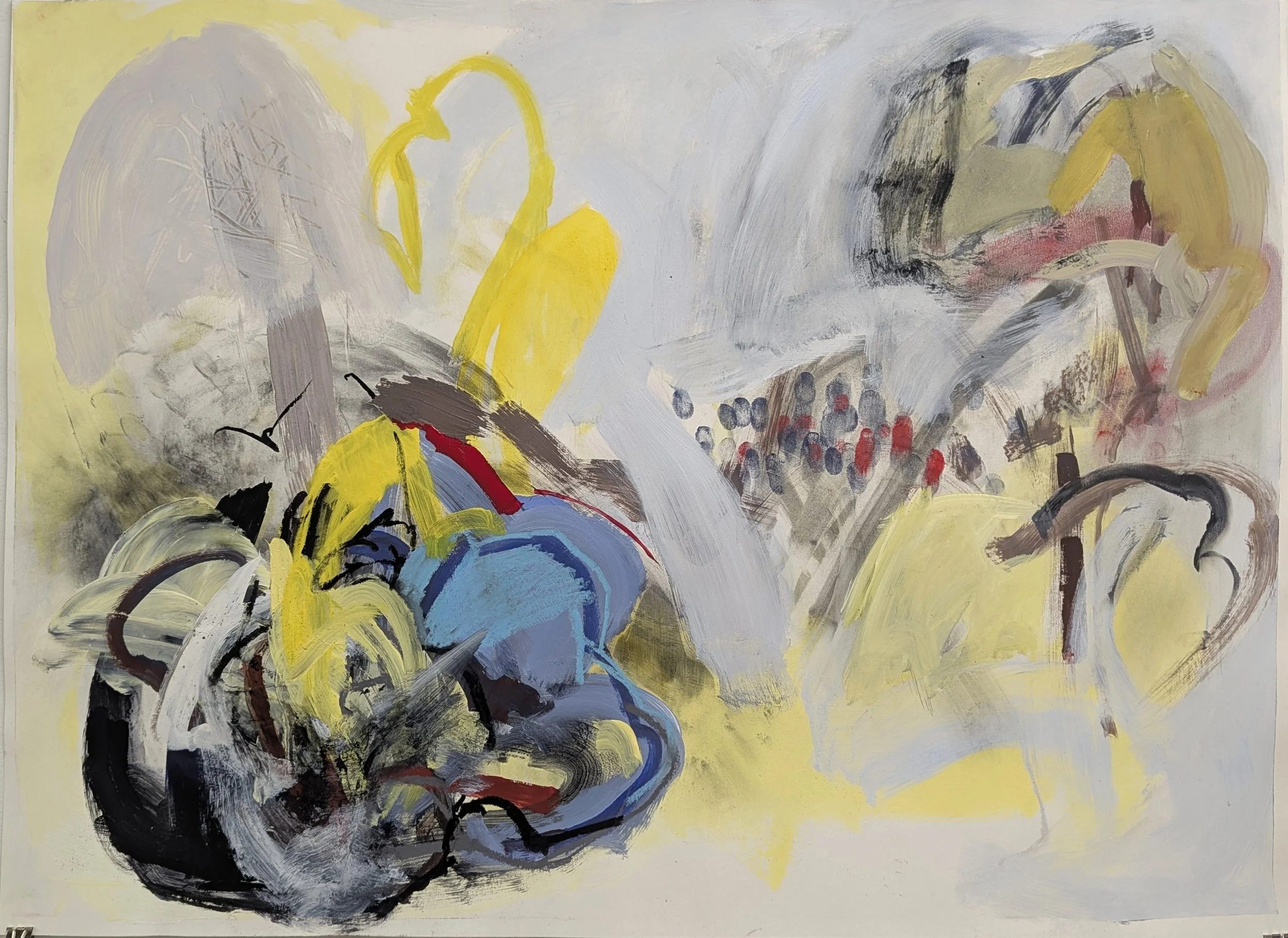 Melanie P. Brown
,
To Molly Barth, 2025
Acrylic, charcoal, and pastel on paper
22 × 30 × 2 in | 55.9 × 76.2 × 5.1 cm