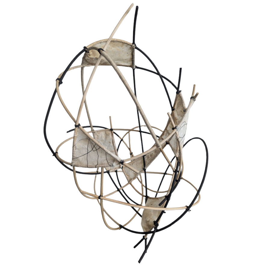 Cuerpos III
Macus Alonso (2025)
Handmade Kozo paper, reed, thread, graphite