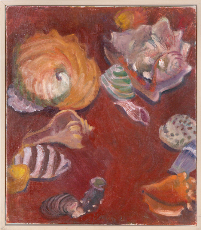 Megan Williamson,
From the Bottom of the Sea, 2021
Oil on canvas
12 × 14 × 1 in | 30.5 × 35.6 × 2.5 cm