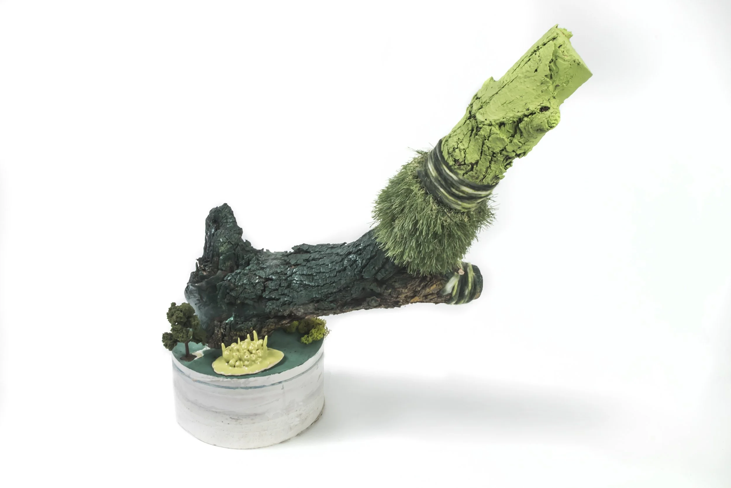 Mia Capodilupo
,
Tree Series 2, 2025
Plaster, wood, ceramic, fabric, rubber
31 × 25 × 11 in | 78.7 × 63.5 × 27.9 cm