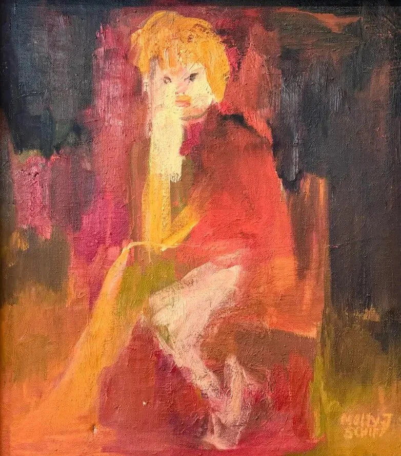 Molly Schiff - Seated figure, early figurative piece while attending SAIC. 