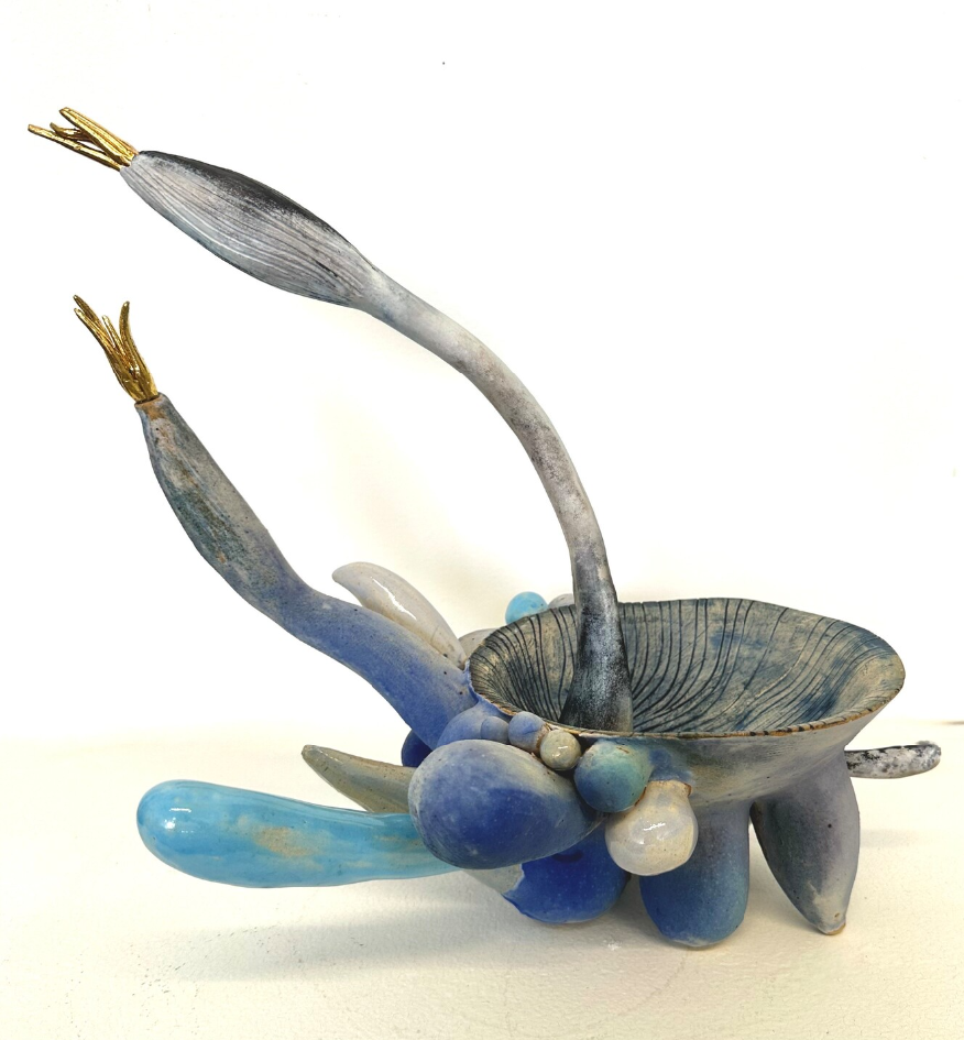 Lisa Farris,
Sprouted Nectary in Blue, ca. 2020
Ceramic
12 1/2 × 13 × 10 in | 31.8 × 33 × 25.4 cm