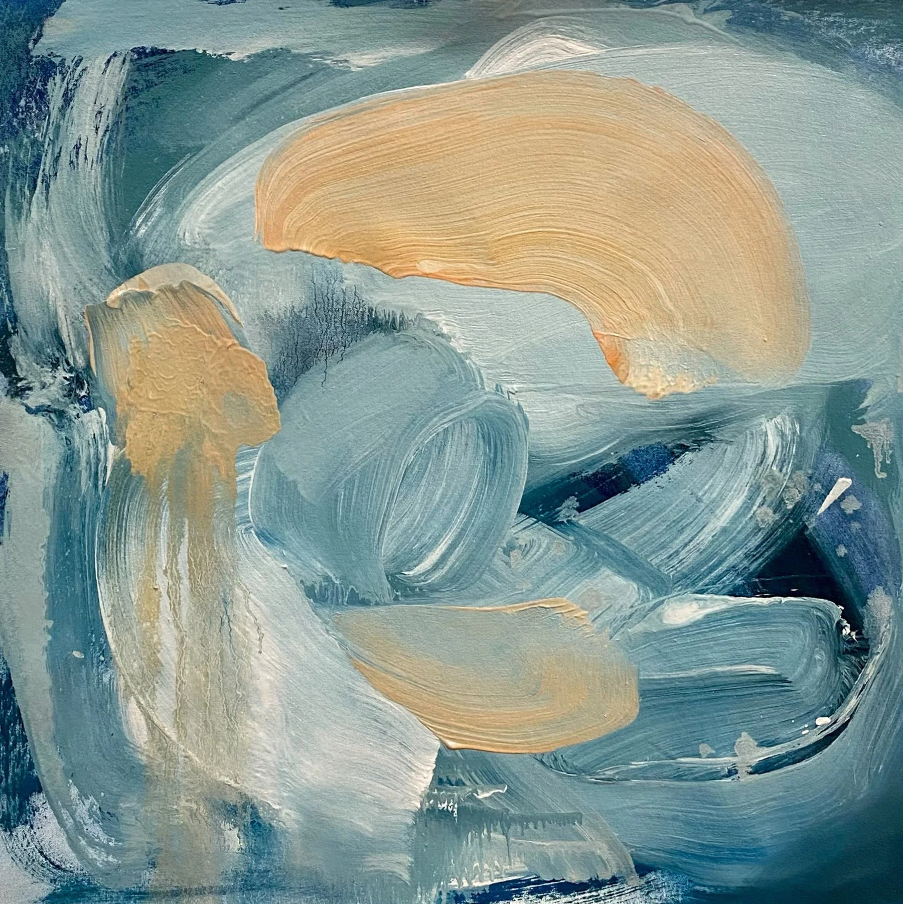Pamela Staker,
Abstract Study (mist), 2023
Oil on canvas
21 × 21 × 2 in | 53.3 × 53.3 × 5.1 cm
Frame included