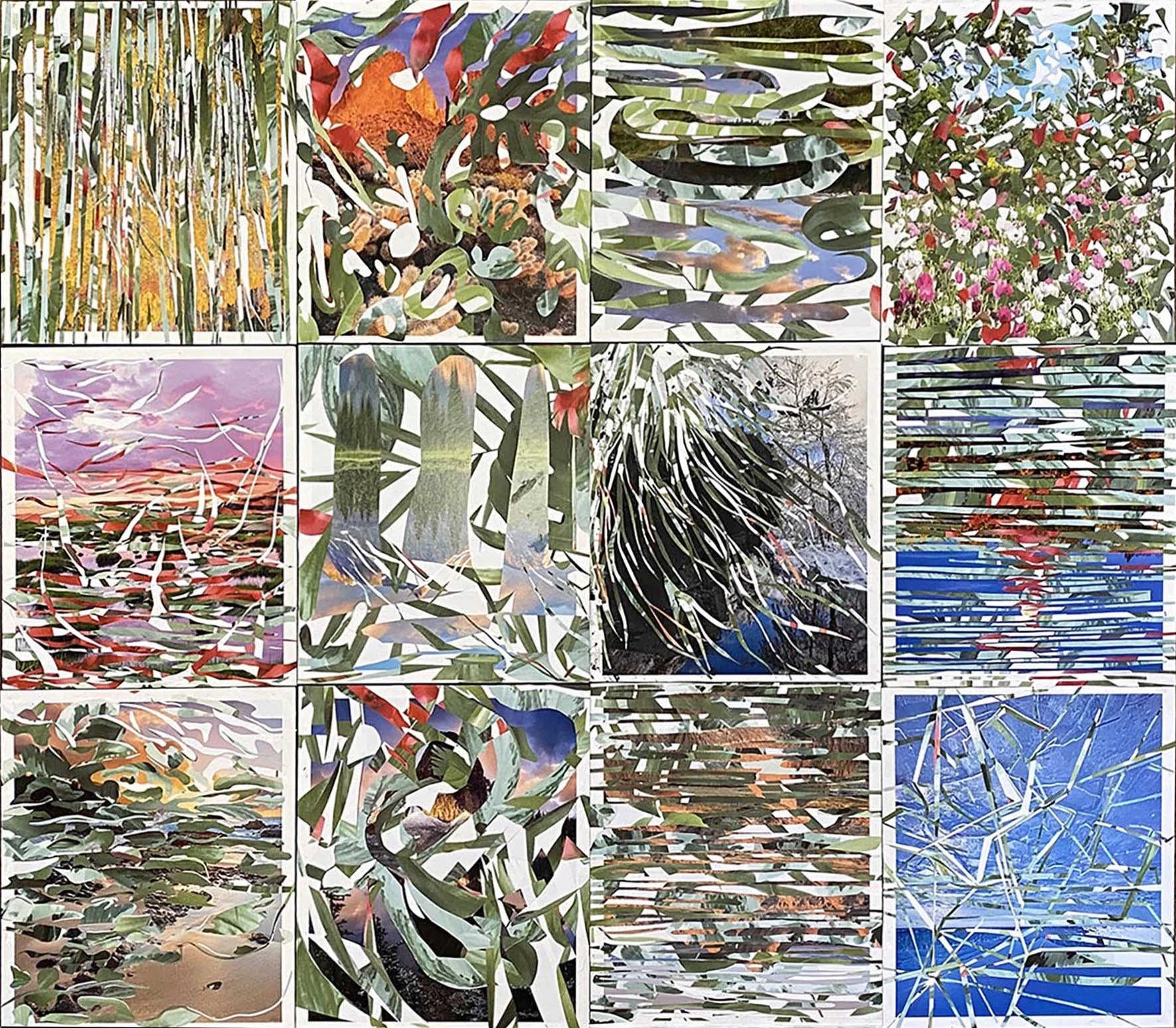 Kuna Na,
Twelve Soundscapes, 2025
Paper Collage
40 × 45 × 1/4 in | 101.6 × 114.3 × 0.6 cm
Frame included