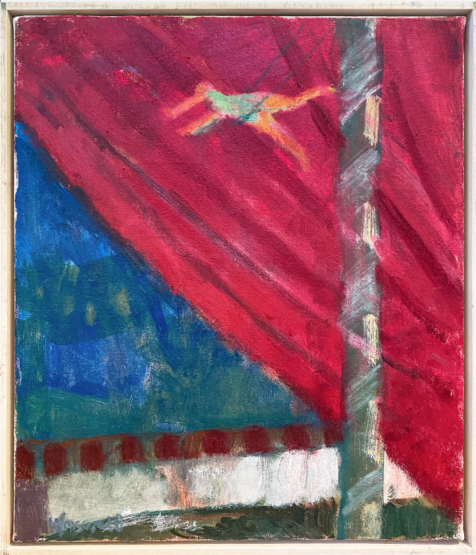 Megan Williamson,
Floating, 2018
Oil on canvas
14 3/4 × 13 × 1 in | 37.5 × 33 × 2.5 cm