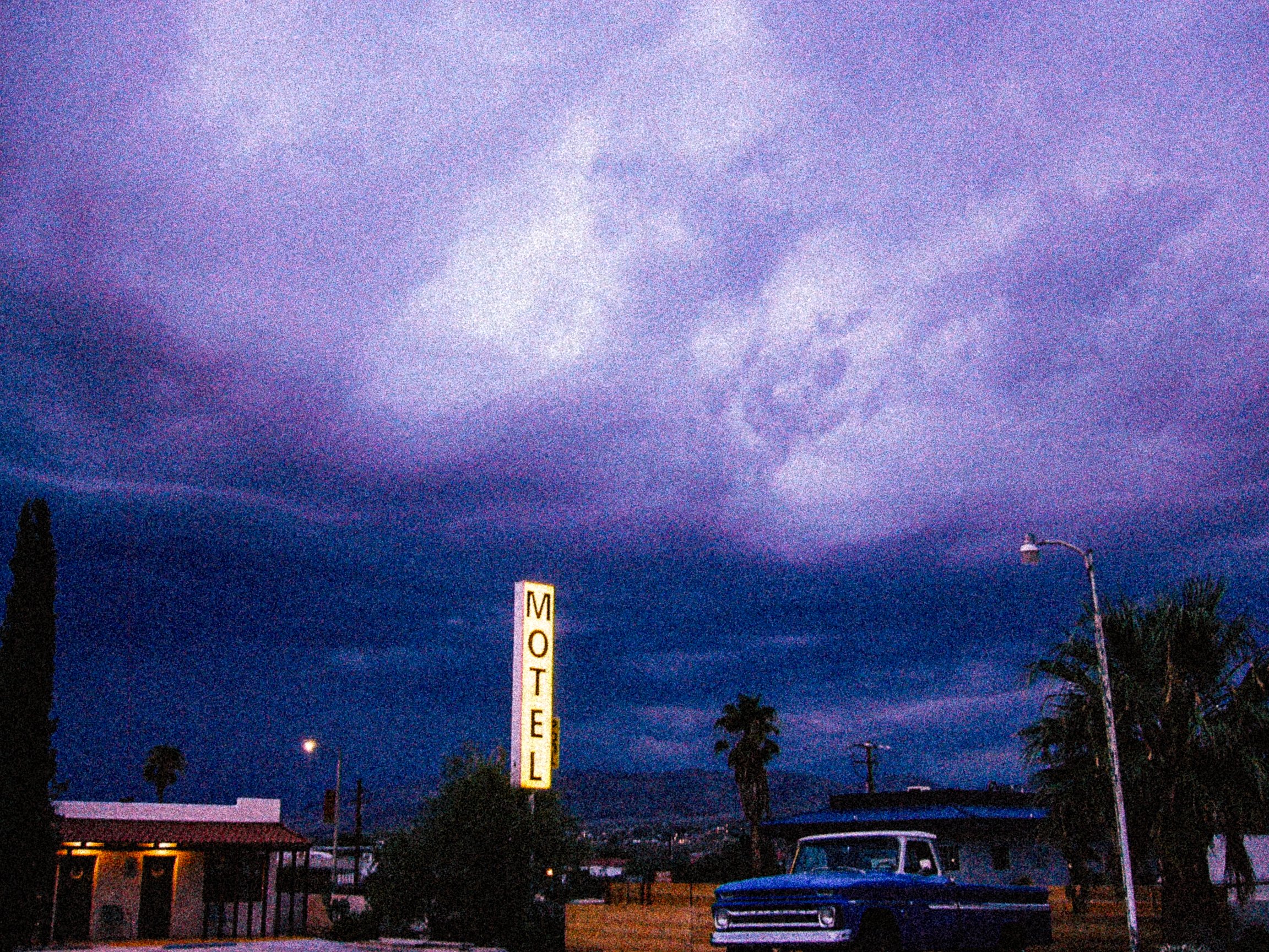 at an airbnb upscaled motel outside of joshua tree