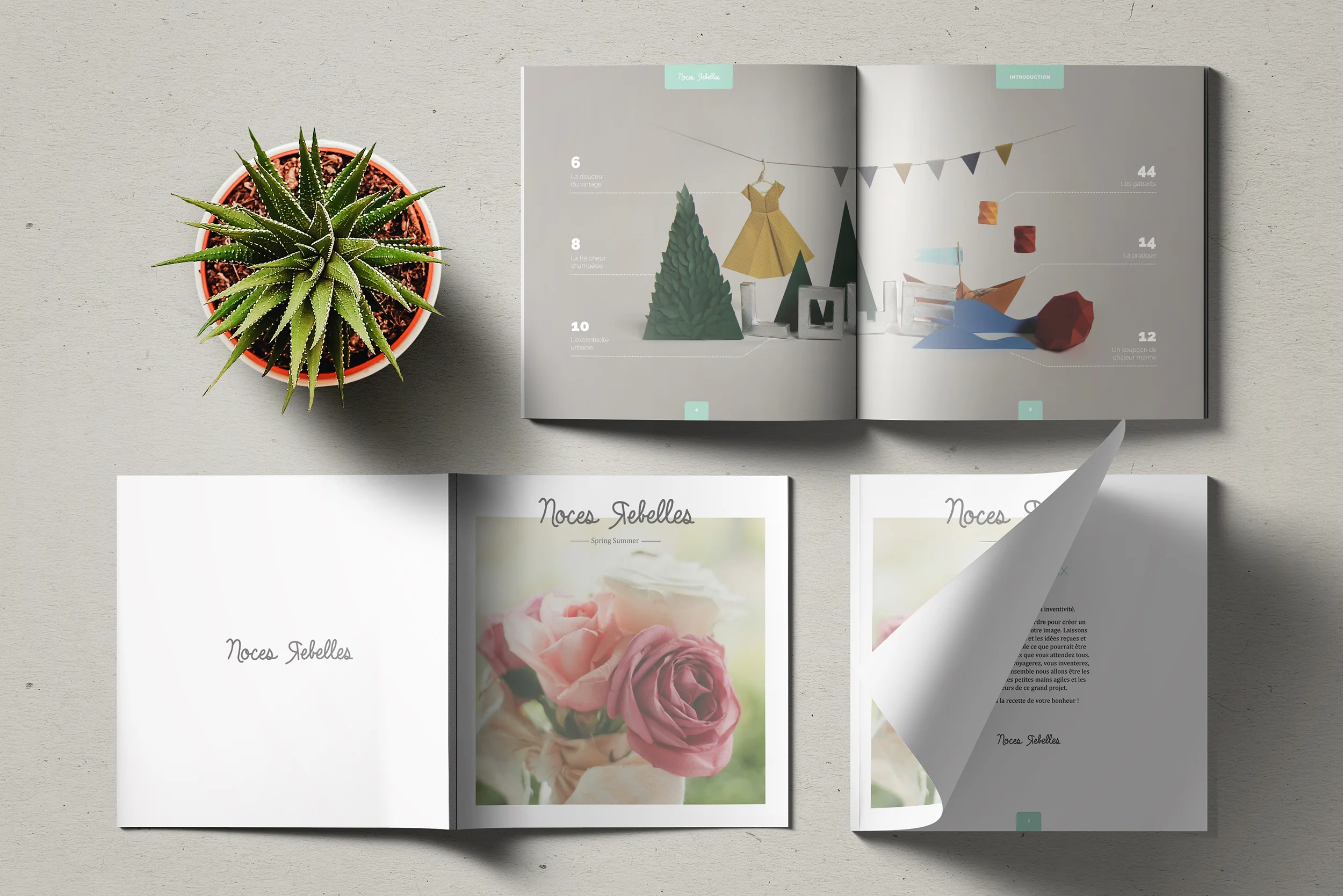 Noces Rebelles is a fictive wedding planning agency which has the DIY as their motto and aim to bring the families together and creating unique and tailor-made weddings.