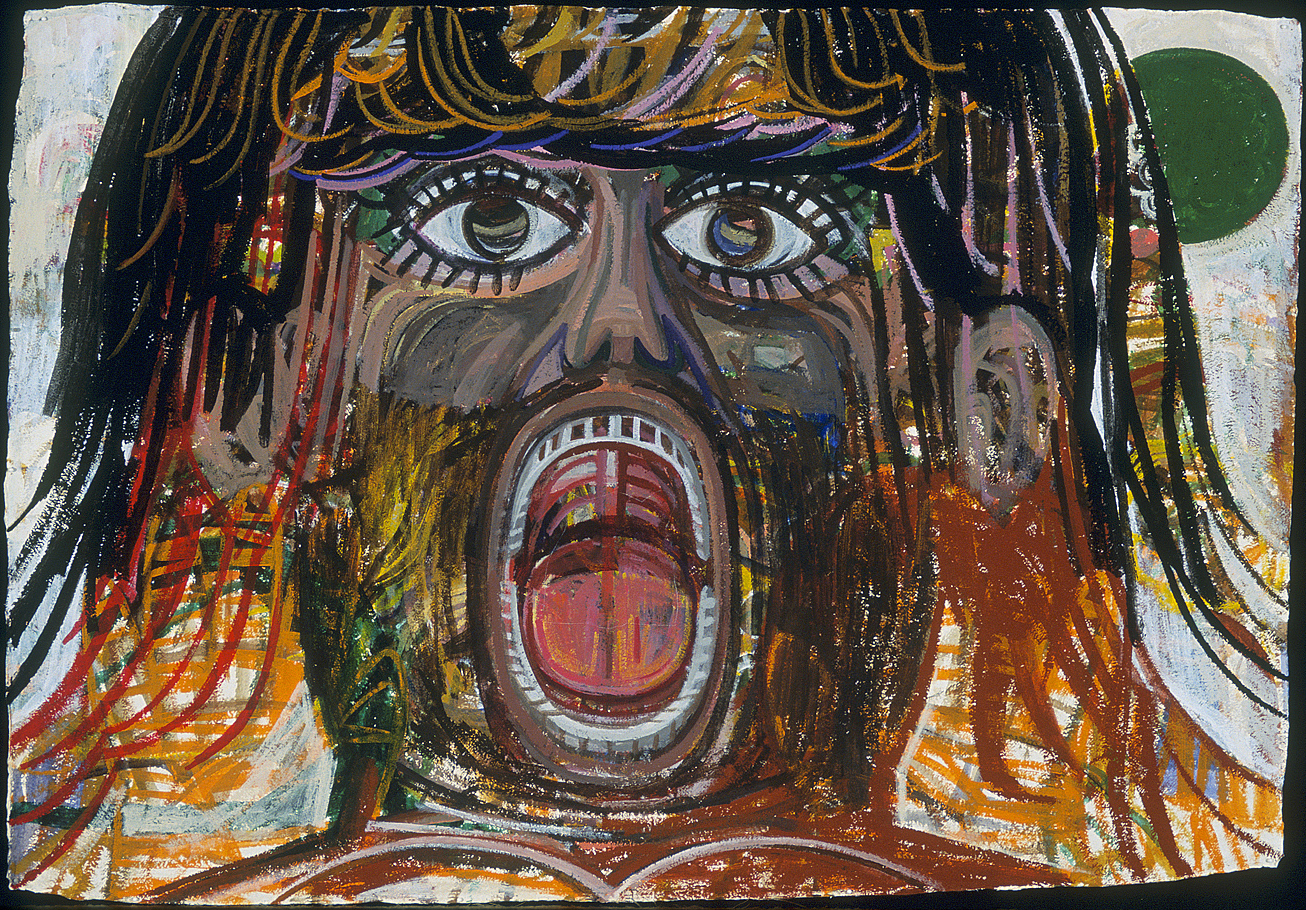 Drawing With Green Sun, 2005, Acrylic on paper, 37 X 52 inches