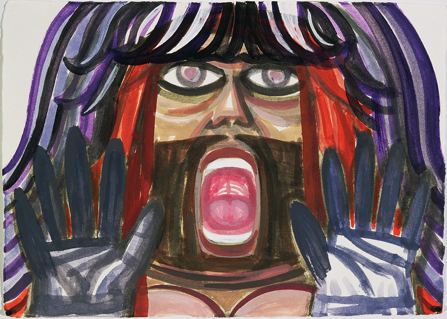 Reach For The Sky #3, 2005, Acrylic on paper, 12 X 16 inches