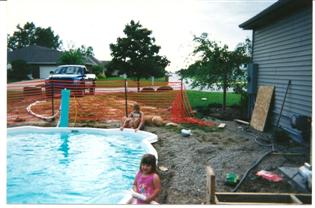   Ali (Josh &amp; Kari's Daughter) fill up the pool 2003  