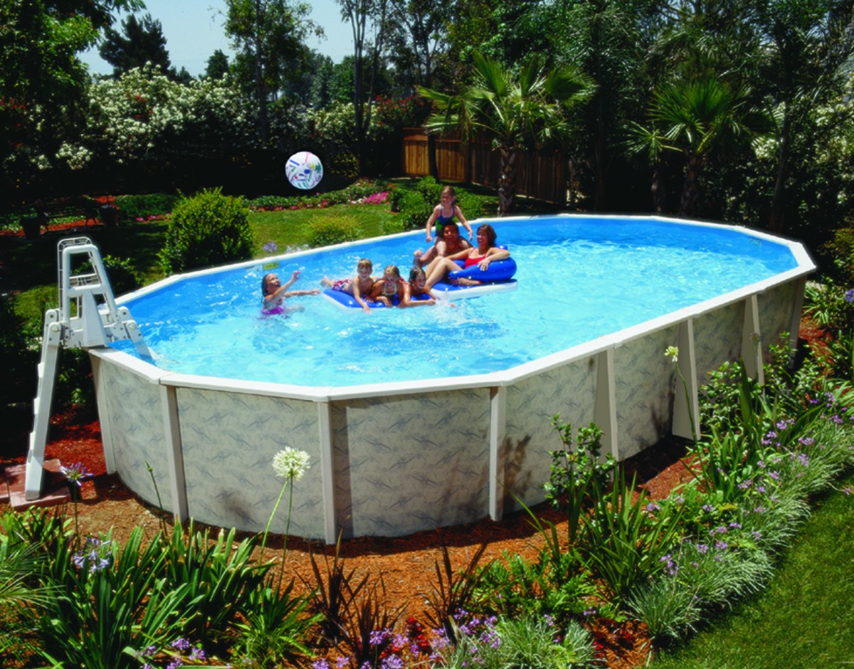Above Ground Pools Blue Water Spas, Outdoor Above Ground Pool