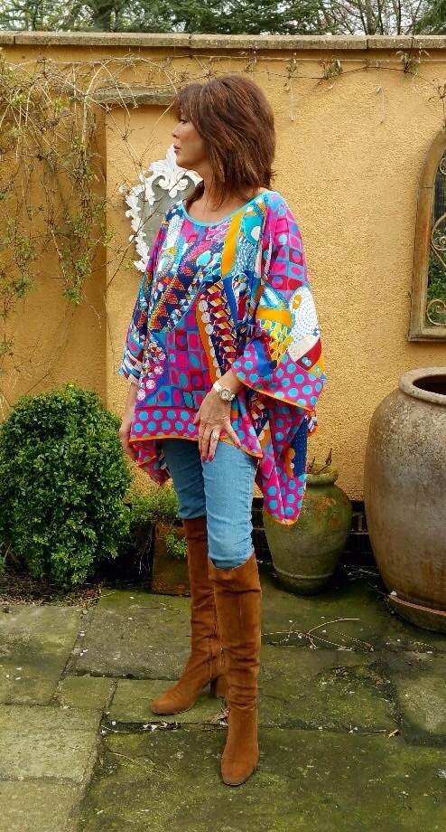 Silk twill scarf top