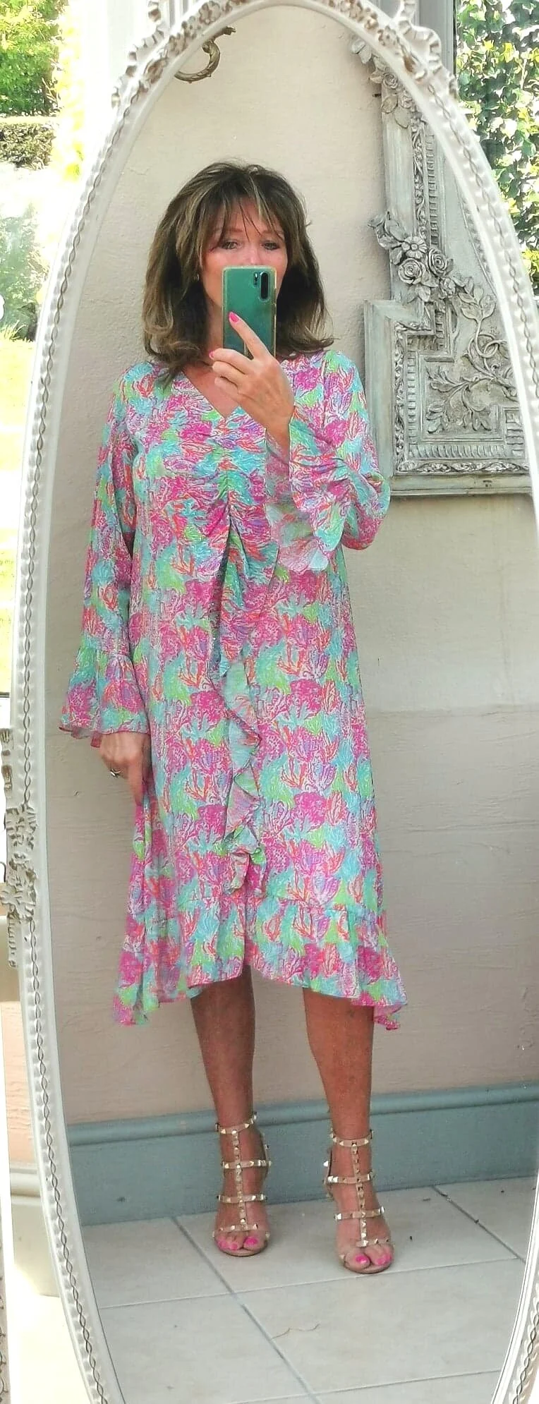kaftan midi dress