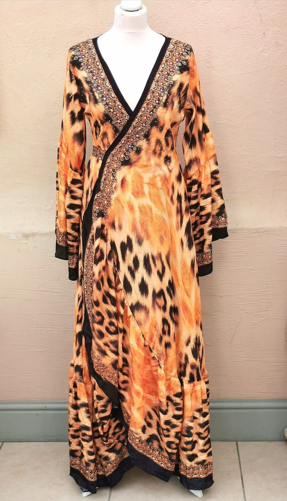 kaftan wrap dress