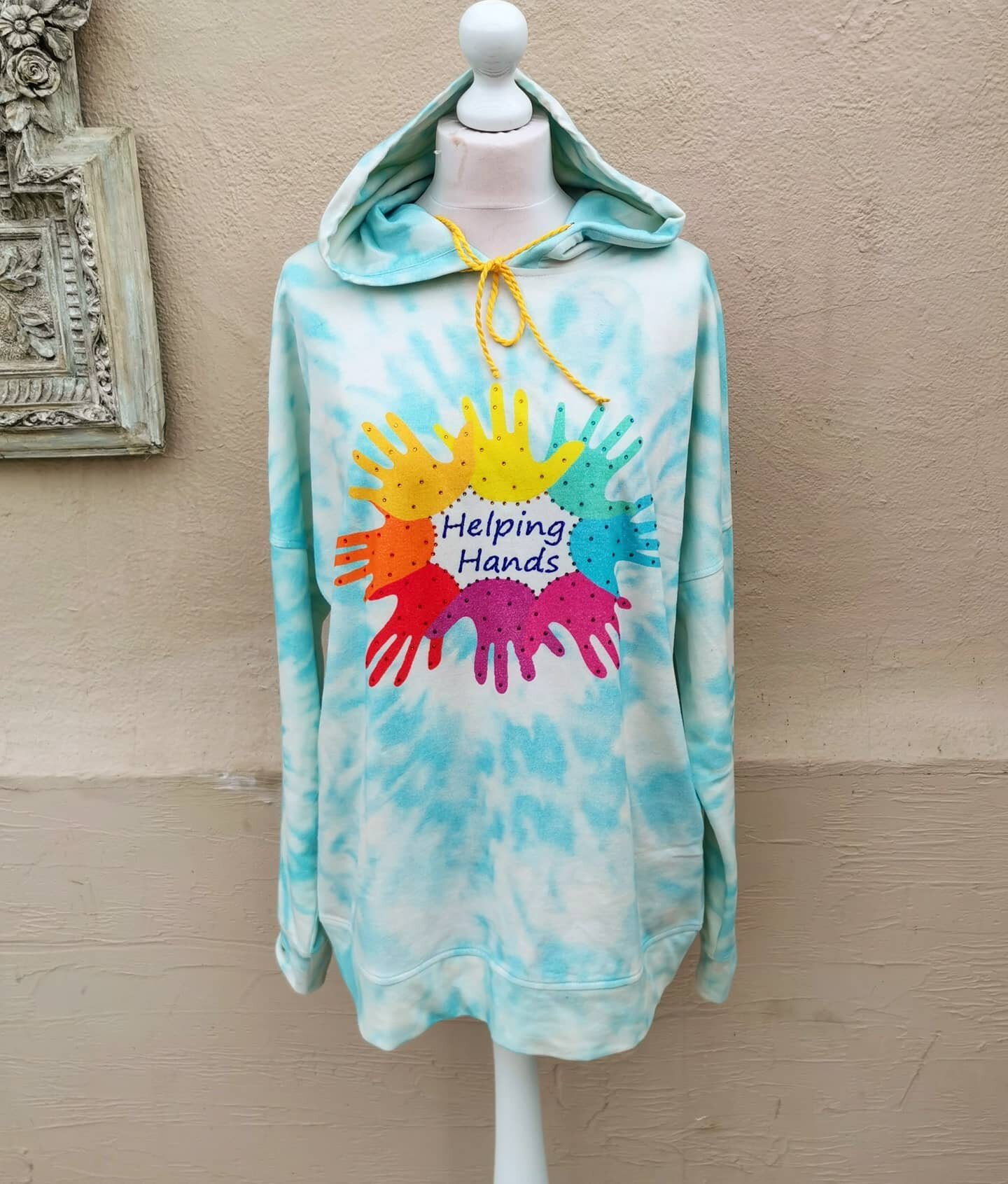 Something which is very close to my heart is my new &quot;Helping hands&quot; tie dye hoodie, which I created in recognition of all the kindness  and help I have experienced during the past year from friends, family, neighbours and complete strangers