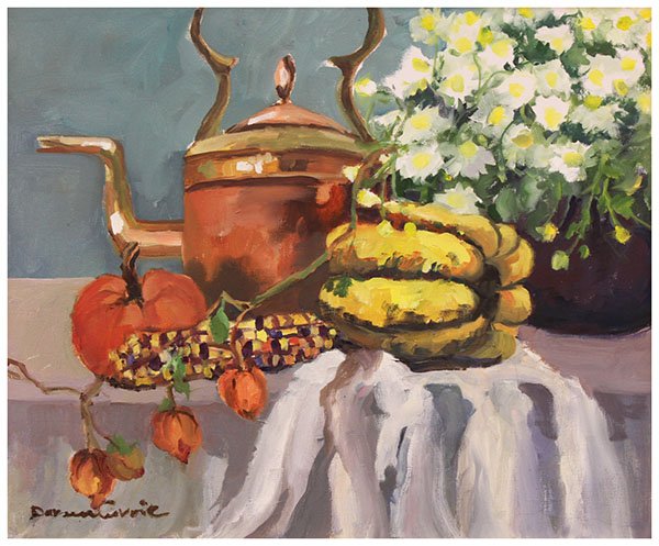 #artoftheday 
&ldquo;Harvest&rdquo; by Doreen Currie (Oil, $750)
Currently on view at the gallery