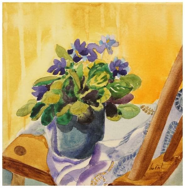 Violets On A Chair, Marie Lint