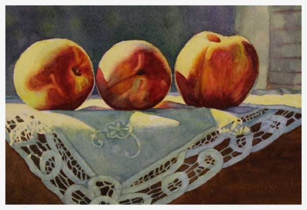 "Peaches and Lace" by Jan Landini