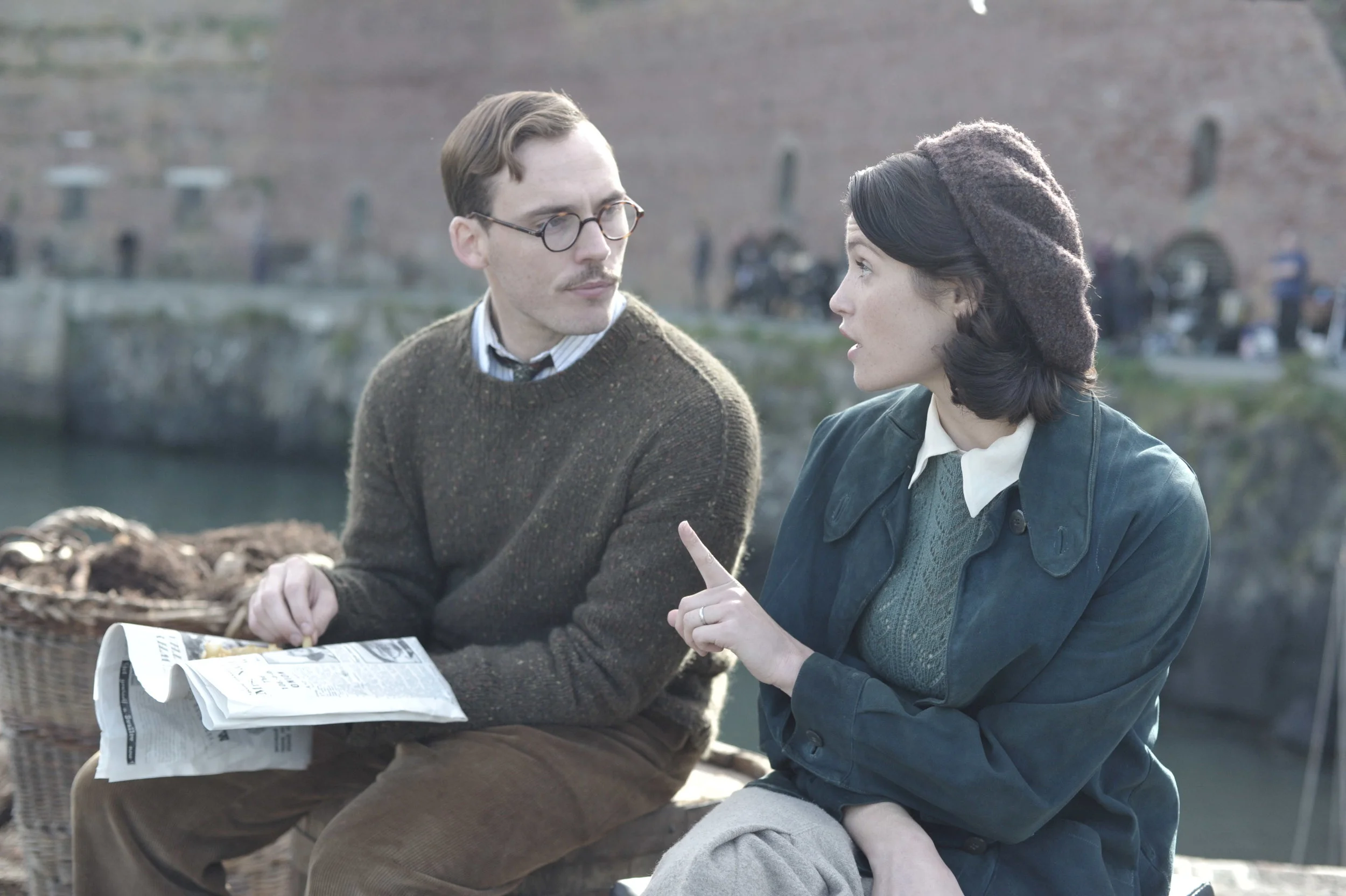 Sam Claflin co-stars as Buckley, Catrin's writing and sparring partner Credit: Lionsgate