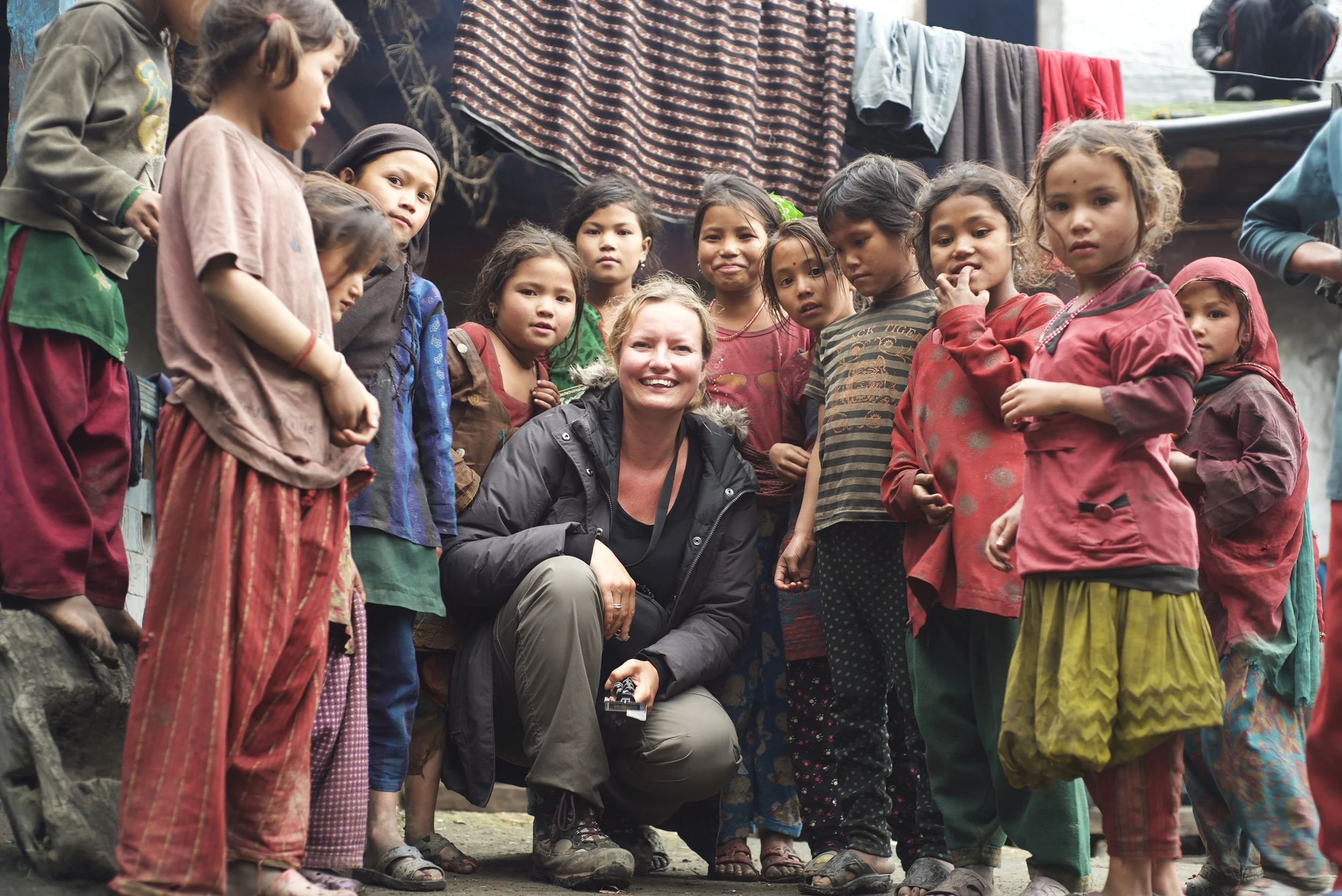 Co-drector Zara Balfour, filming in Nepal. CREDIT: Dartmouth Films