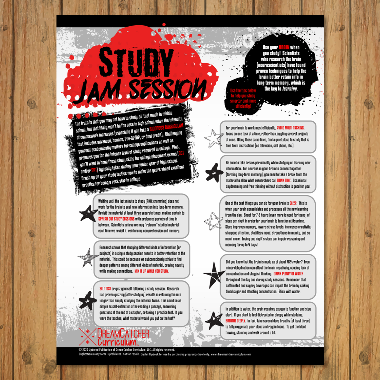 Rock Star Student (50 handouts) — DreamCatcher Curriculum