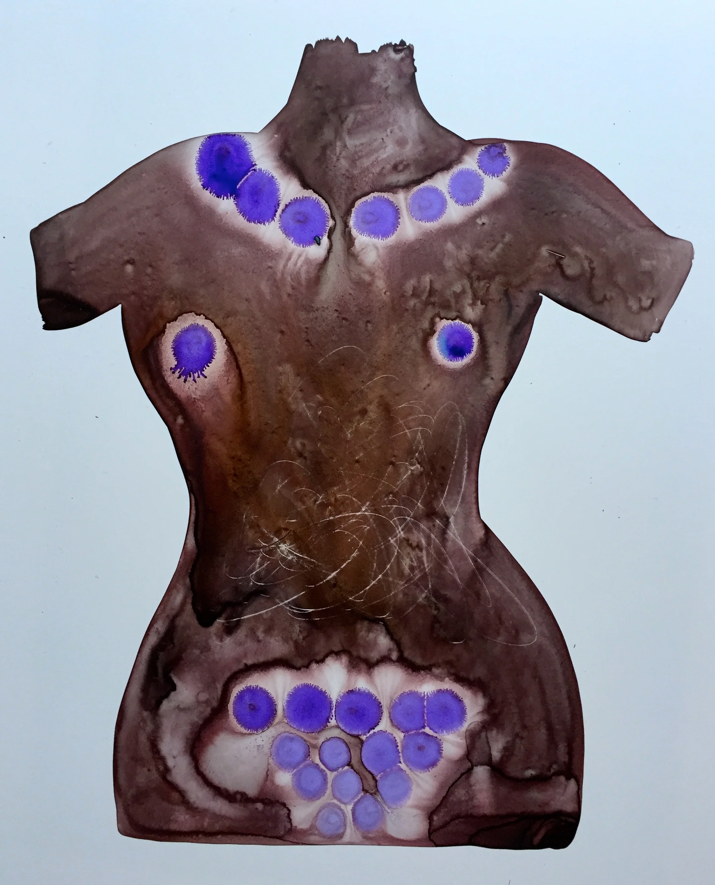  watercolour, ink, 15" X 10" 