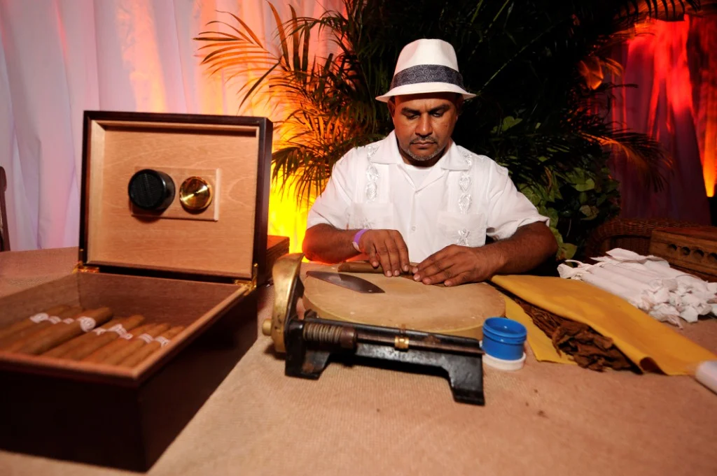 8. Cigar Roller, marc anthony's 40th borthday, handmade cigars for guests, havana nights.jpg