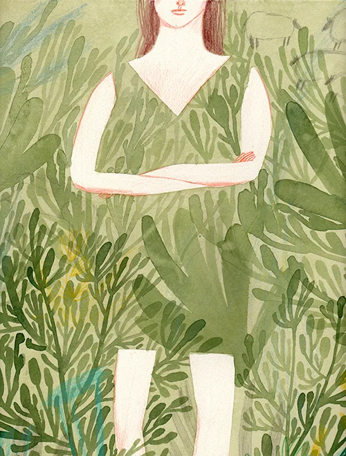 Illustrated portrait of Stella McCartney (2012)