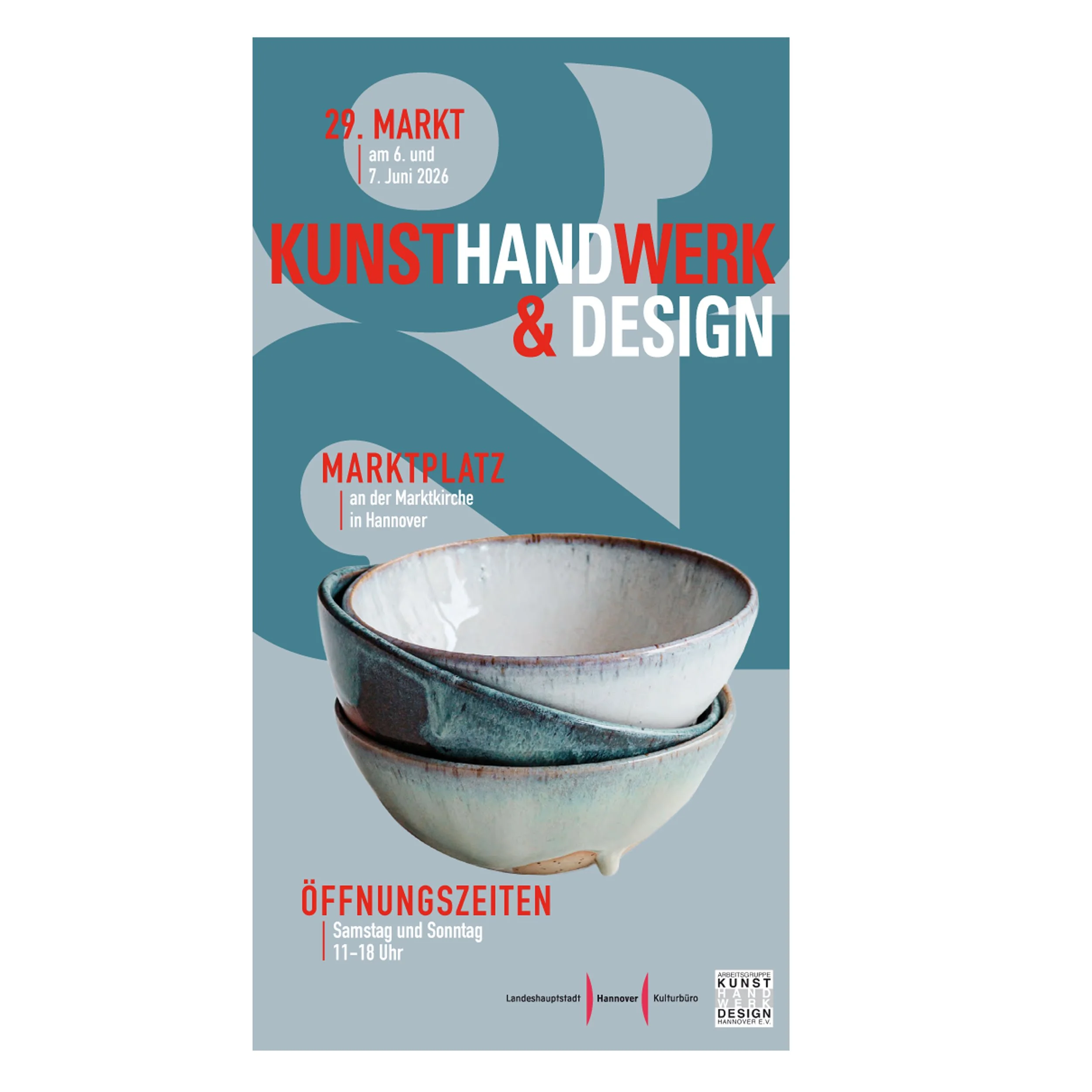 Kunst Handwerk &amp; Design am 06 - 07. Juni 2026 an der Marktkirche Hannover 