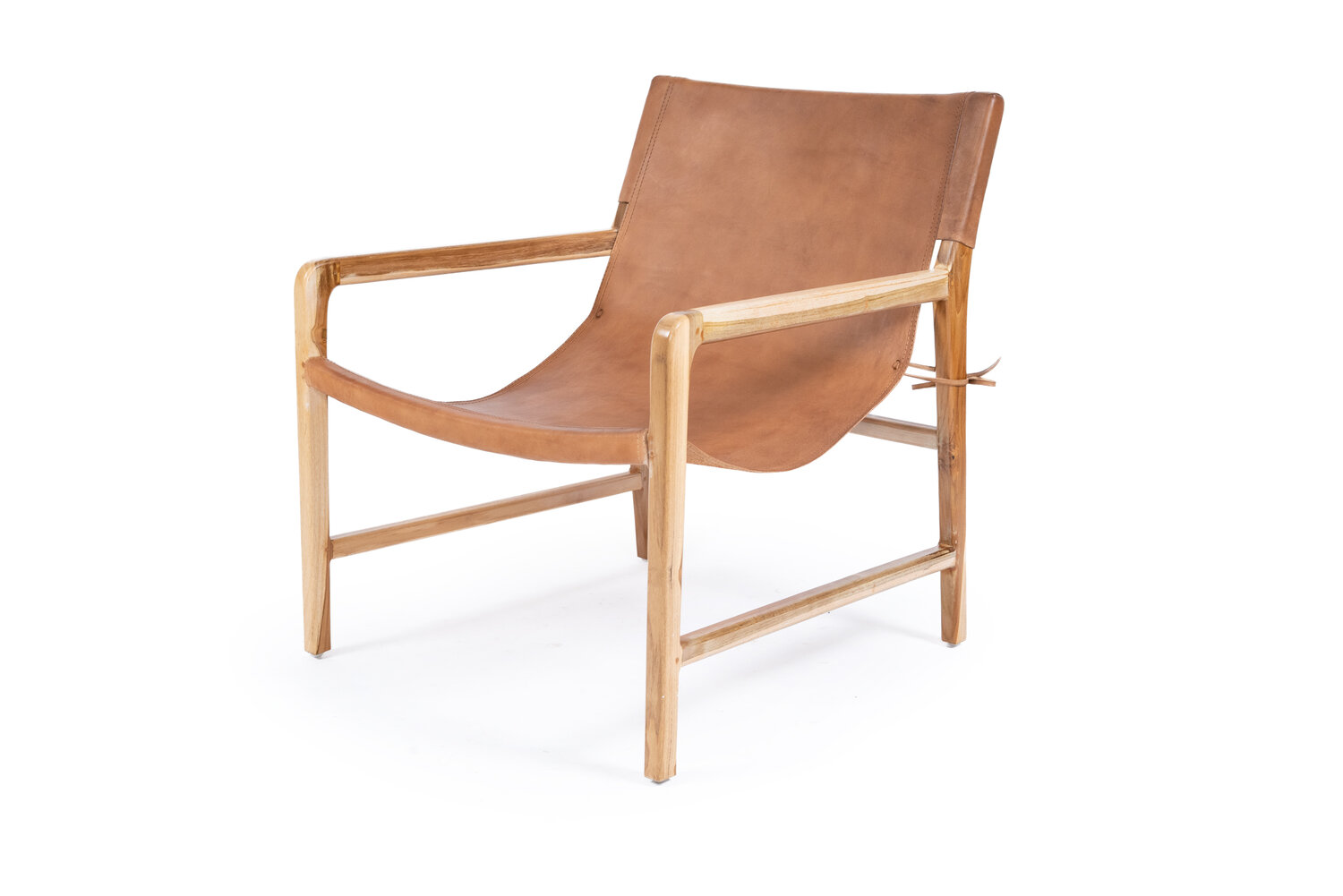 sierra leather sling chair — hamptons at home
