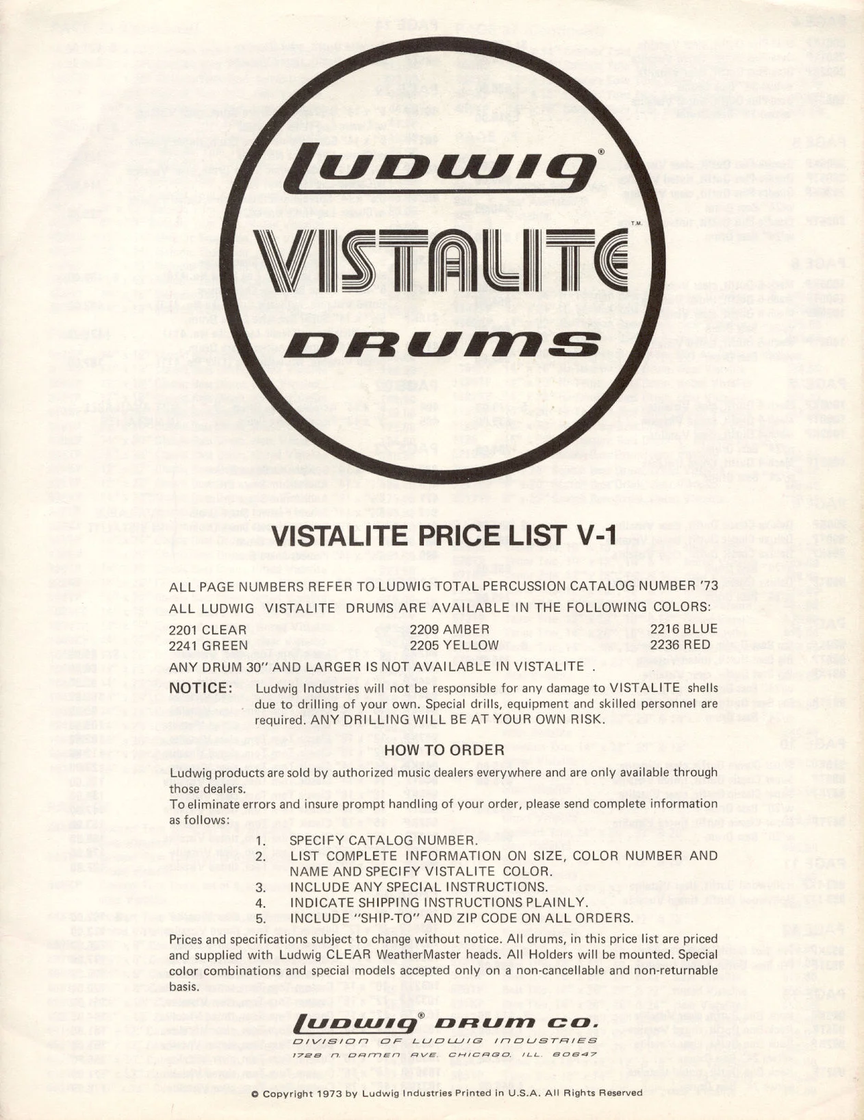 The Ludwig Vistalite logo, 1973 - is it a form of the Stripes font?