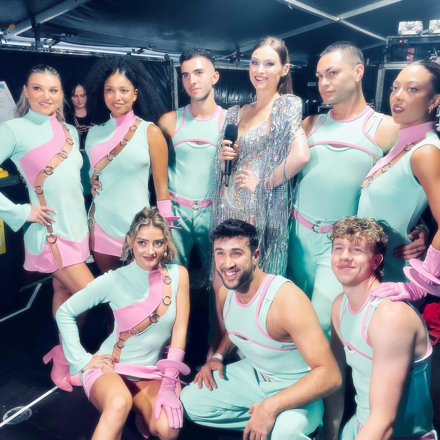 &lsquo;s @christsatt front &amp; center (where he belongs) kicking off MG24 Perfoming with the FABULOUS @sophieellisbextor at the Bondi Beach Party #proudagents⭐️ 
HAPPY MARDI GRAS 🏳️&zwj;🌈