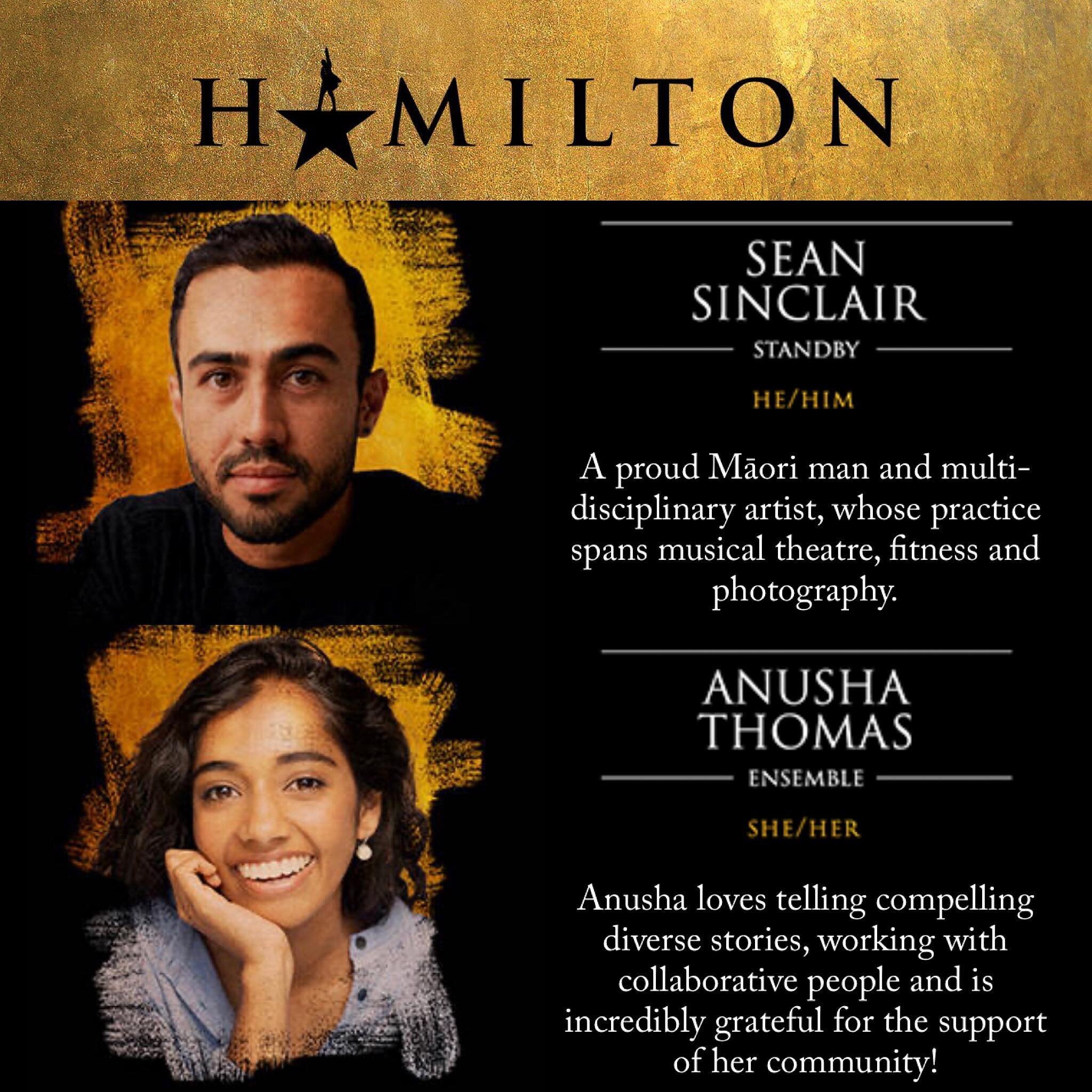 HEAR YE, HEAR YE! Two of our incredible artists have just been announced in the 2024 Australian cast of @hamiltonaustralia ⭐️
A massive congratulations to @slimterries and @anusha_thomas for becoming a part of this wildly successful show, following i