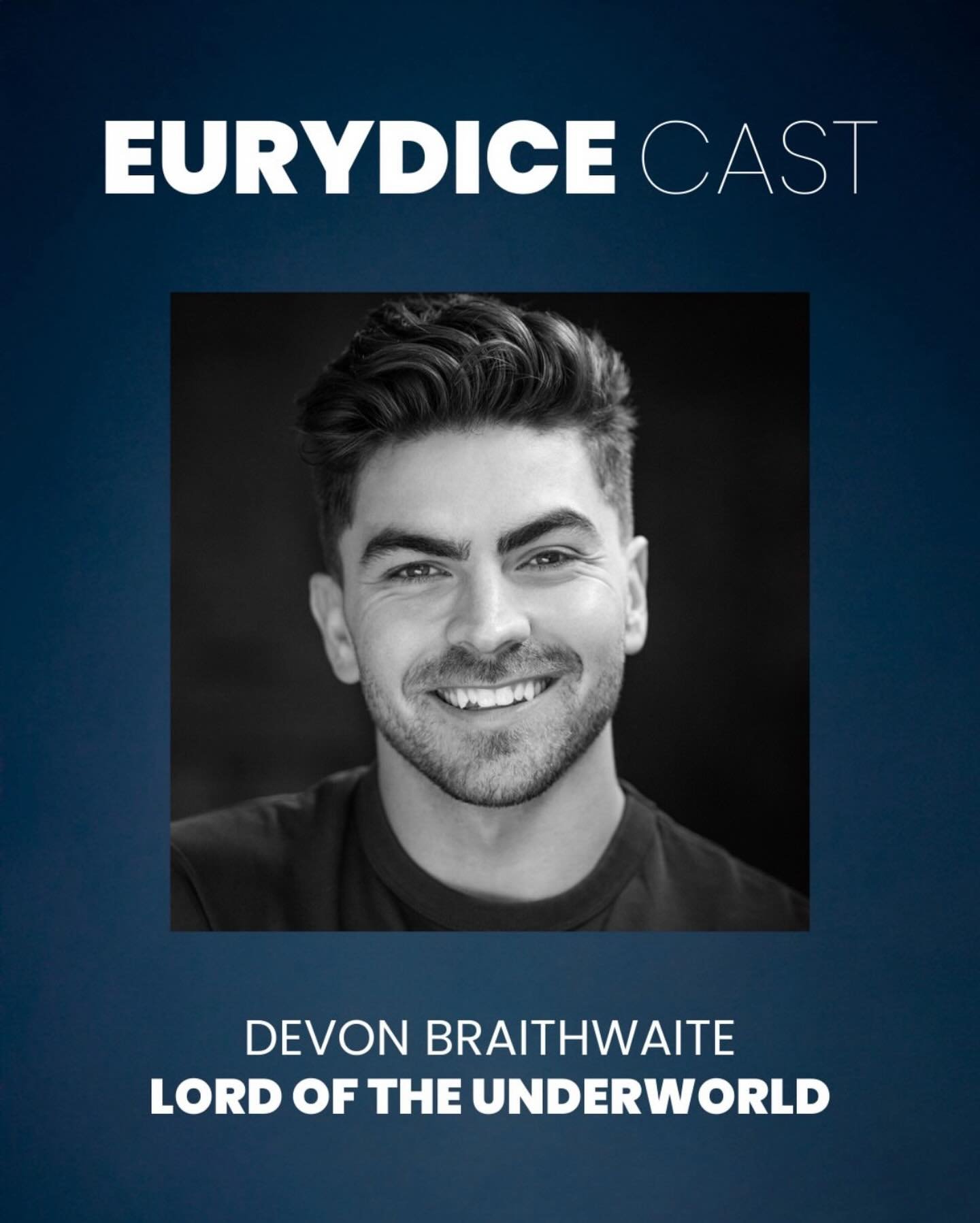 @devonbraithwaite is heading back to the Underworld! 🔥 This time in Eurydice for @melbourneshakespeare as the Lord of the Underworld 😈 
He&rsquo;s just devilishly good.
#eurydice #castannouncement #tandemanagement #tandework #proudagents⭐️